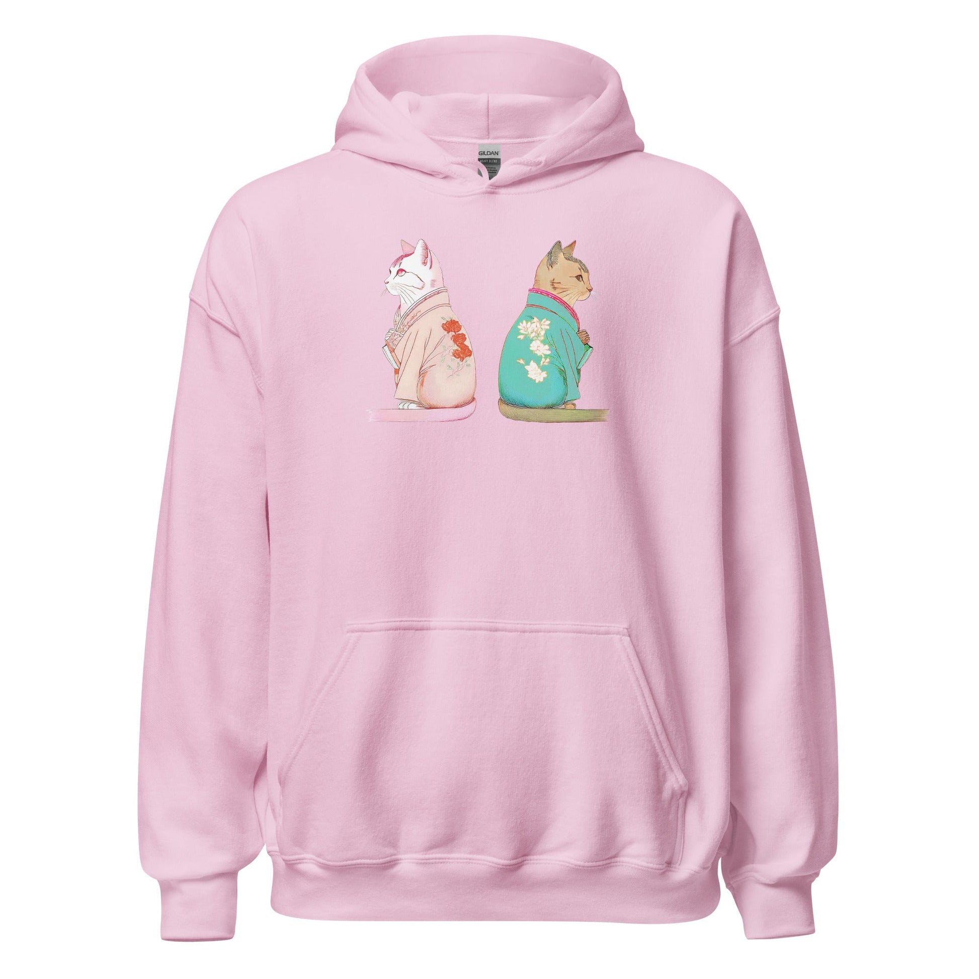 2 Cats with Kimono | Unisex Hoodie - Gorma & Friends