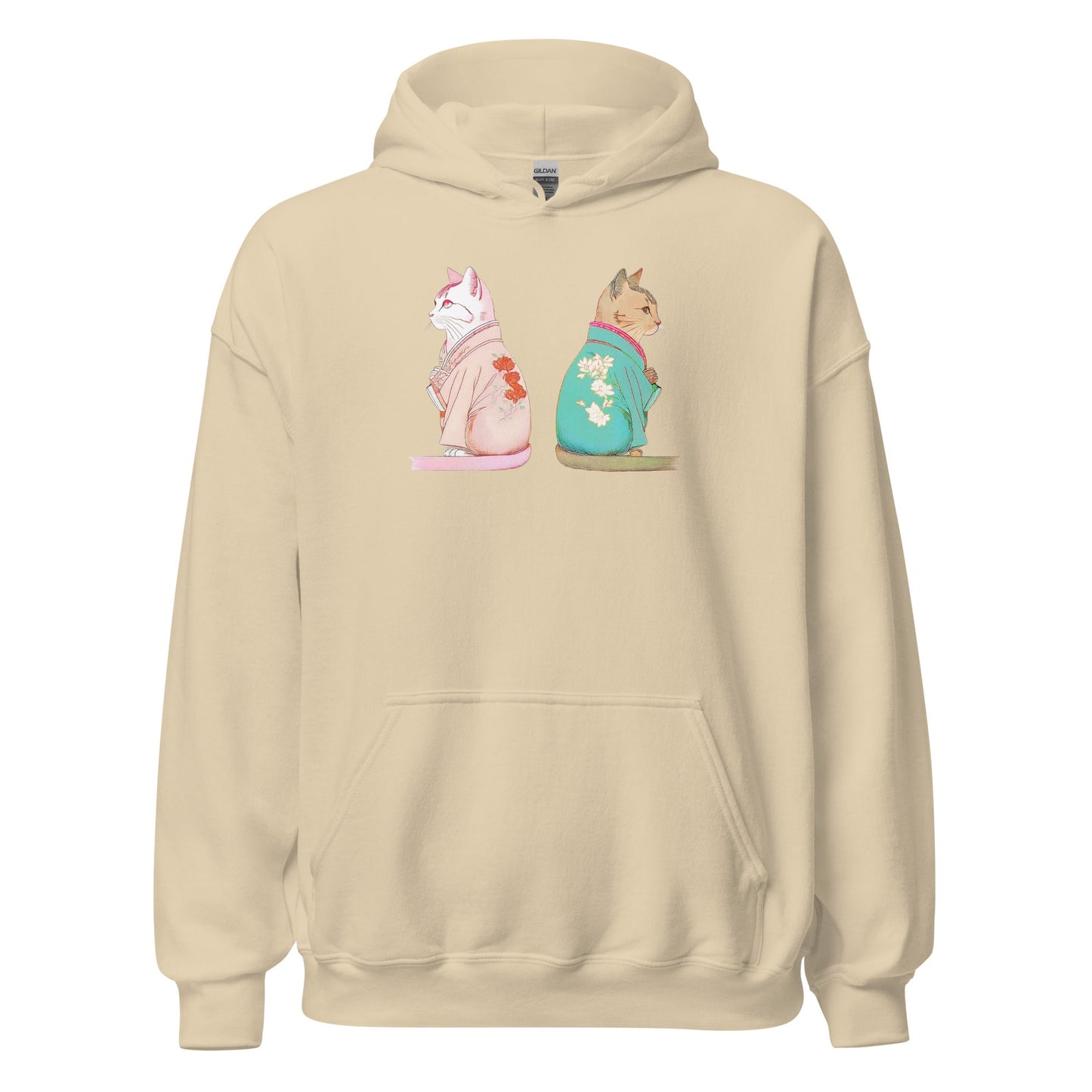 2 Cats with Kimono | Unisex Hoodie - Gorma & Friends