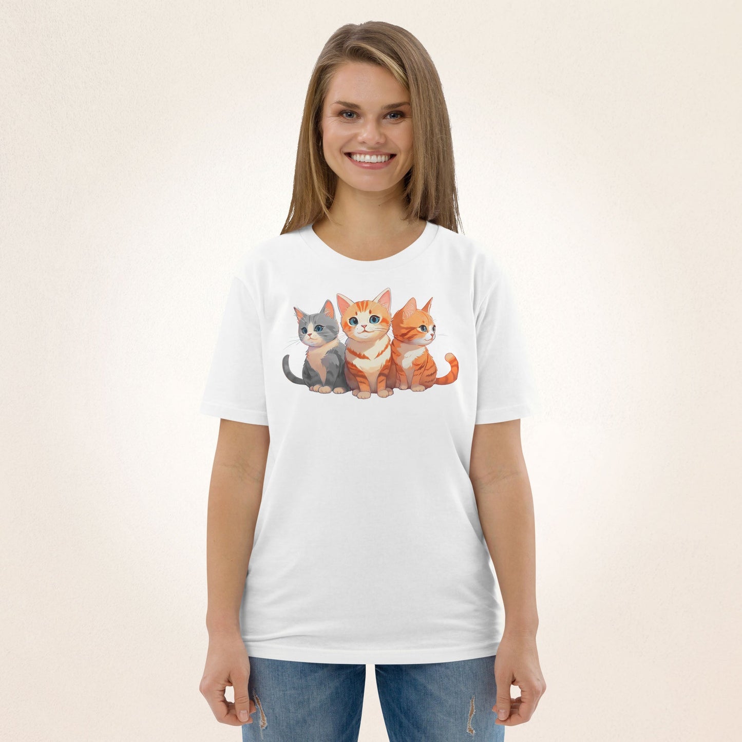 3 Cute Cats | organic cotton t-shirt - Gorma & Friends