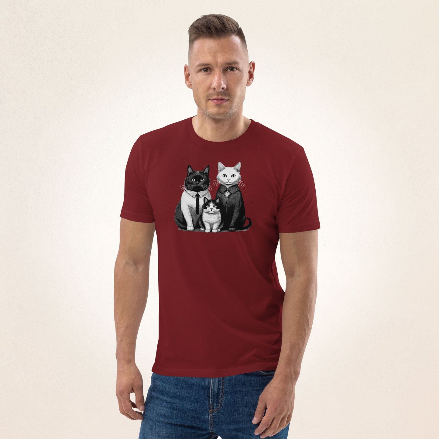 Addams Cat Family | organic cotton t-shirt - Gorma & Friends