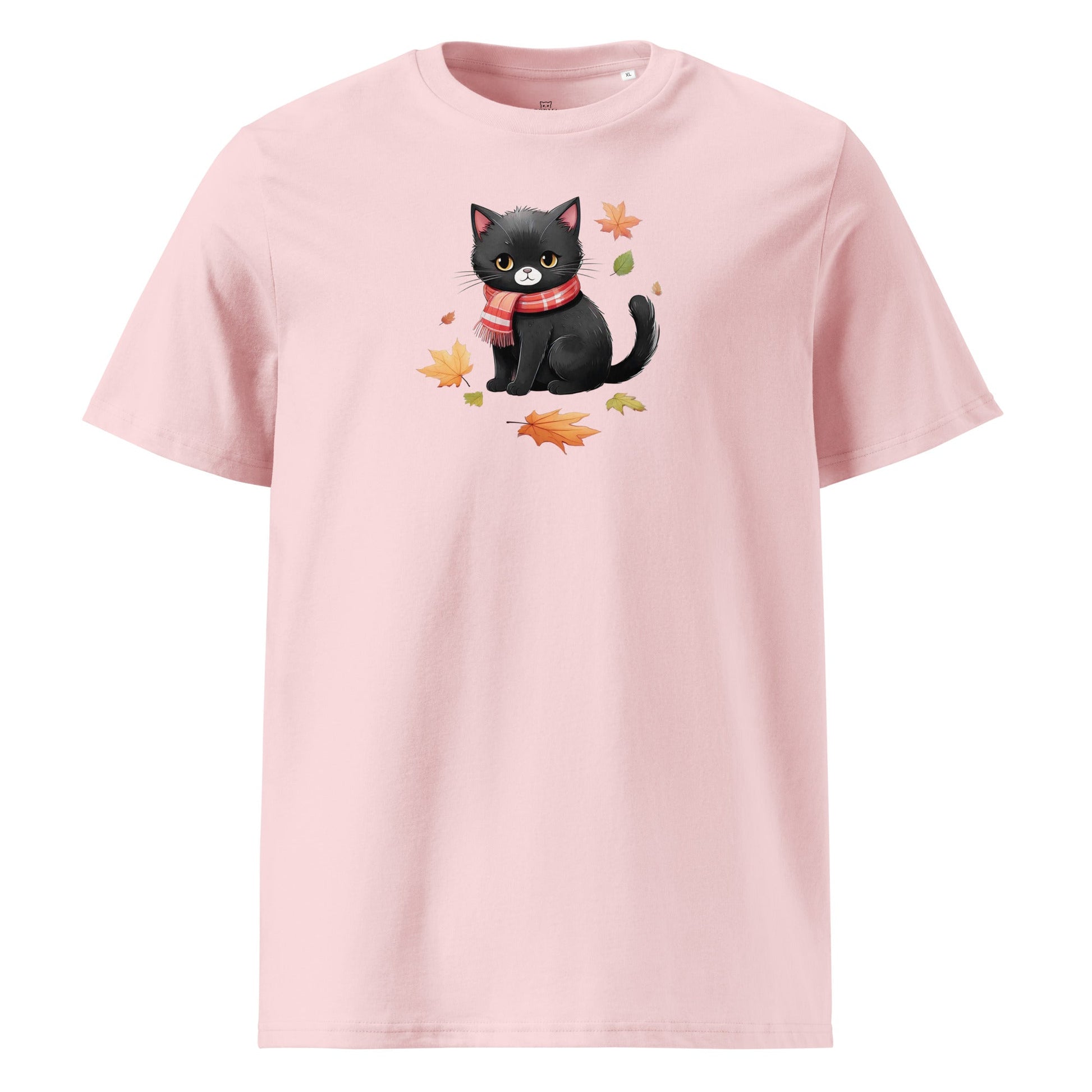 Black Cat in Scarf | organic cotton t-shirt - Gorma & Friends