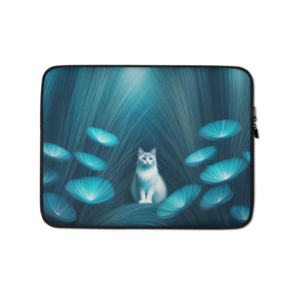 Cat in Blue Garden | Laptop Sleeve | 13" & 15" - Gorma & Friends