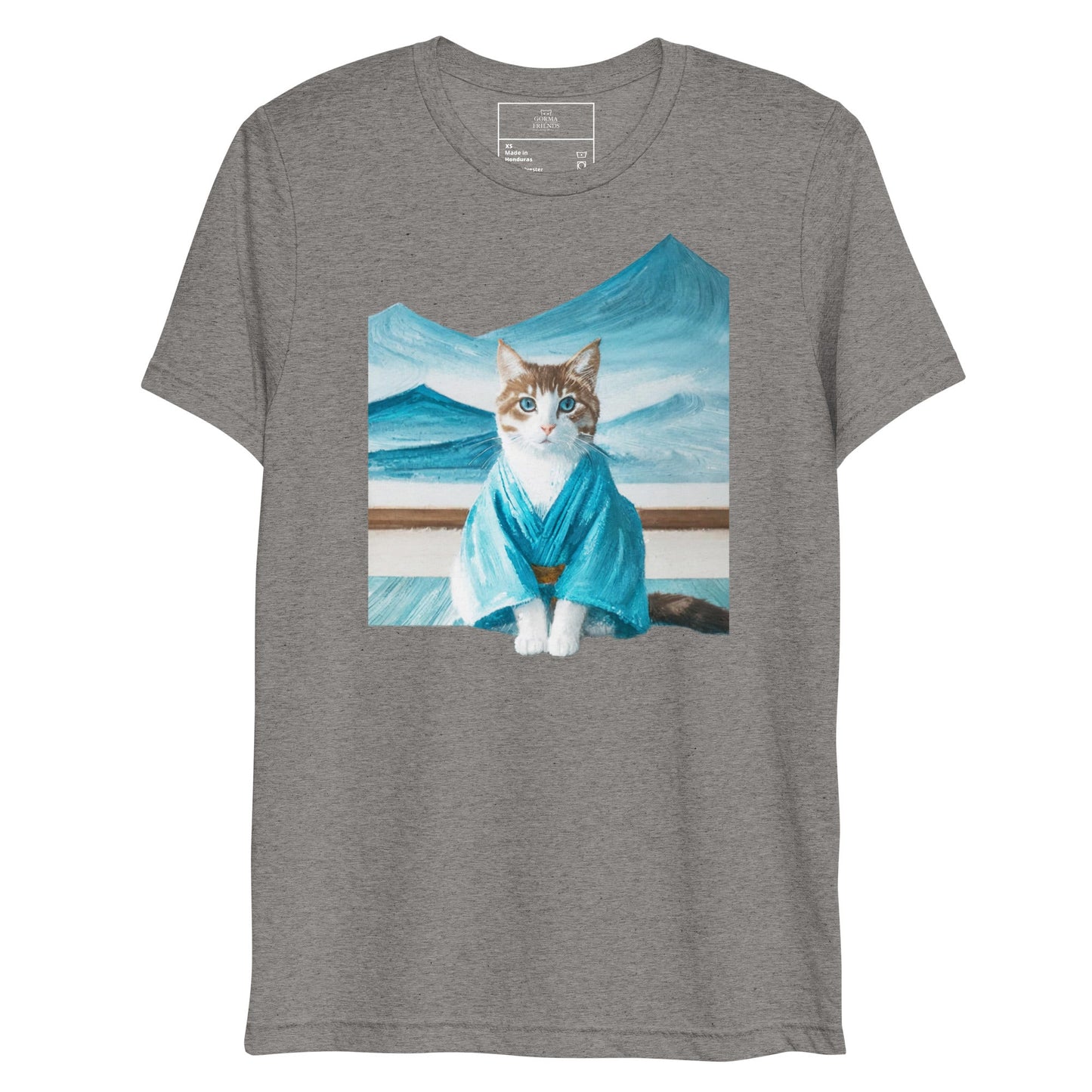 Cat in Kimono and Onsen 和服の猫 と 湯 | Unisex tri - blend t-shirt - Gorma & Friends