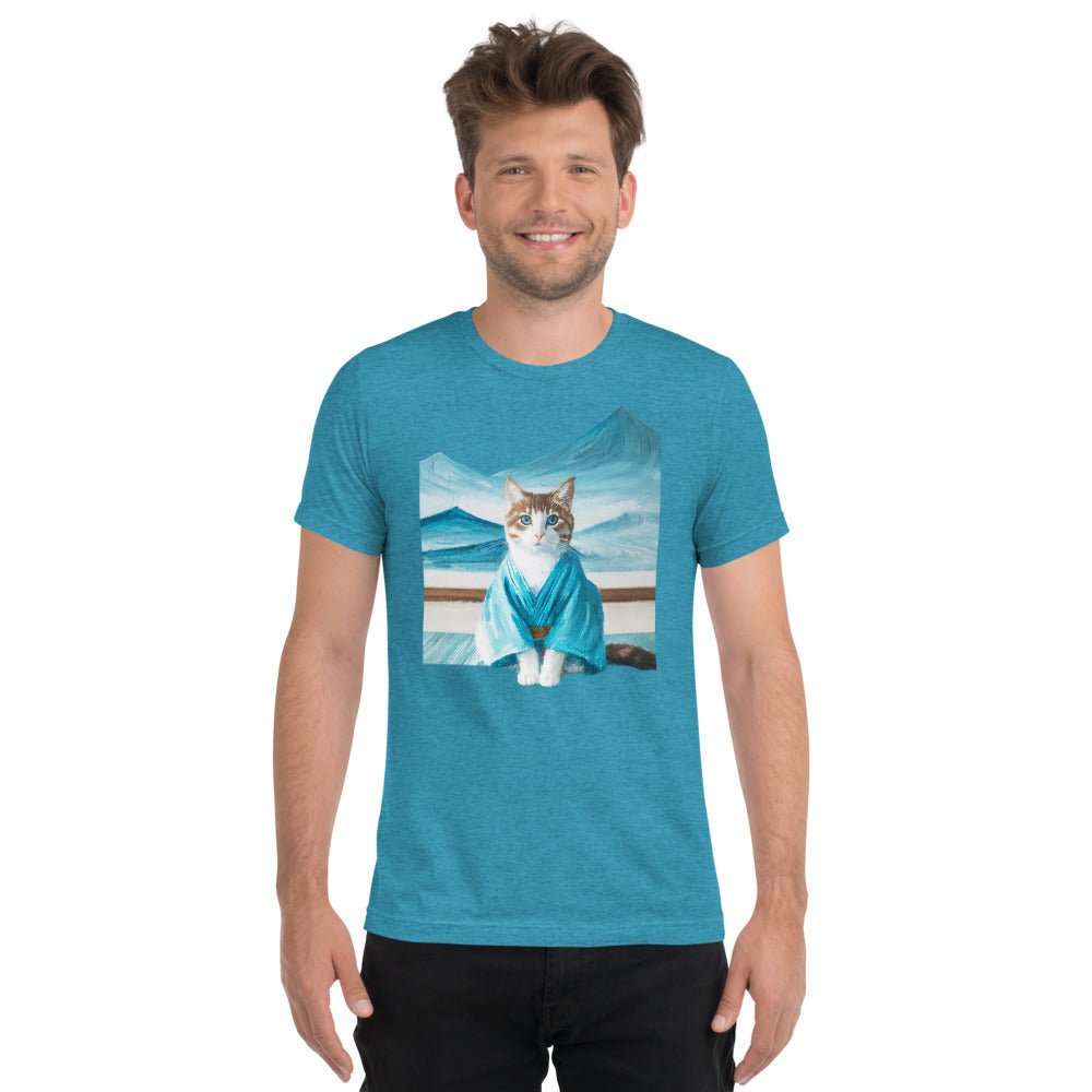 Cat in Kimono and Onsen 和服の猫 と 湯 | Unisex tri - blend t-shirt - Gorma & Friends