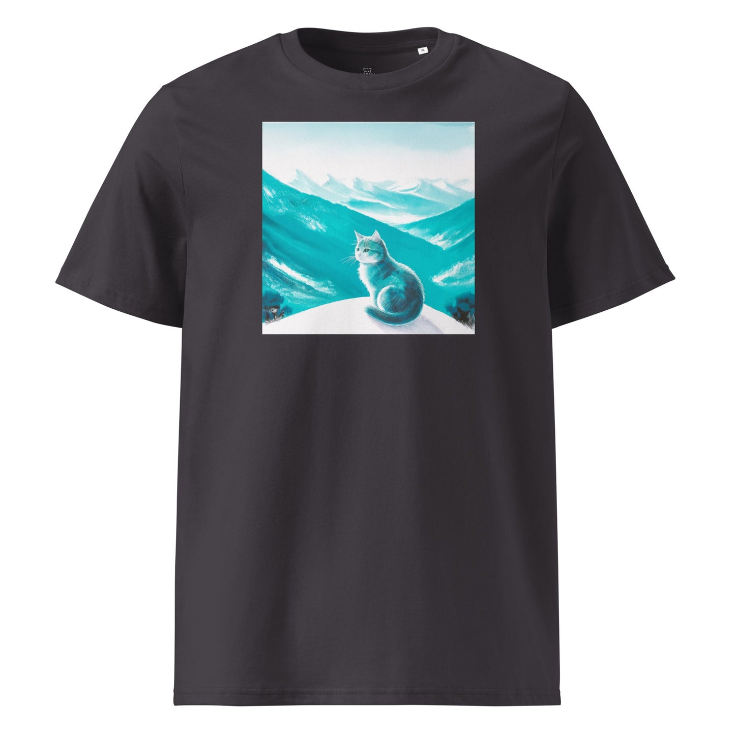 Cat on Winter Mountain | Unisex organic cotton t-shirt - Gorma & Friends