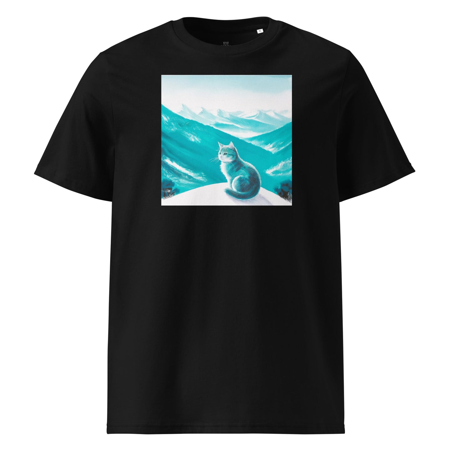 Cat on Winter Mountain | Unisex organic cotton t-shirt - Gorma & Friends