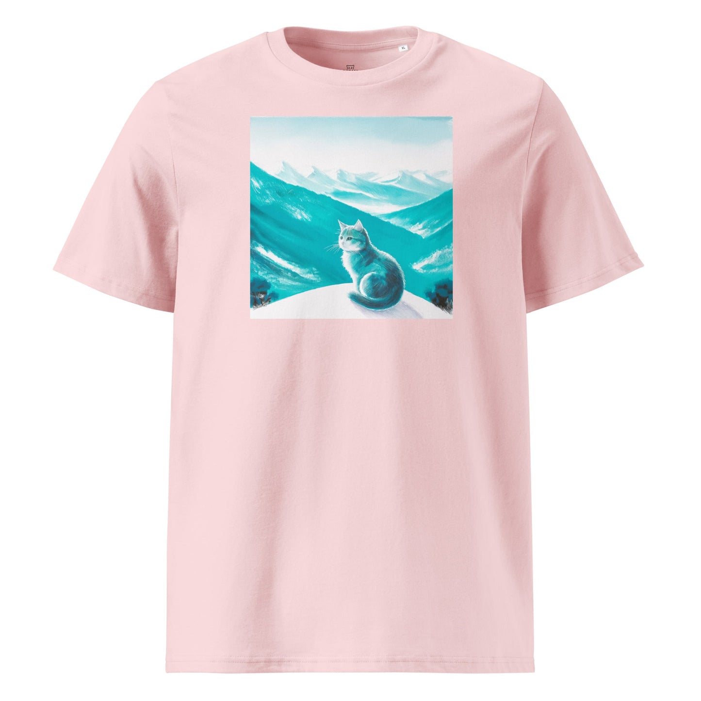Cat on Winter Mountain | Unisex organic cotton t-shirt - Gorma & Friends