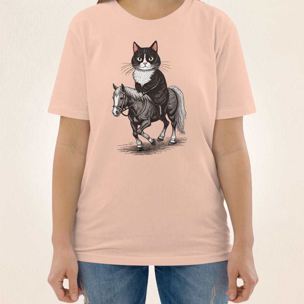 Cat Riding Horse | organic cotton t-shirt - Gorma & Friends