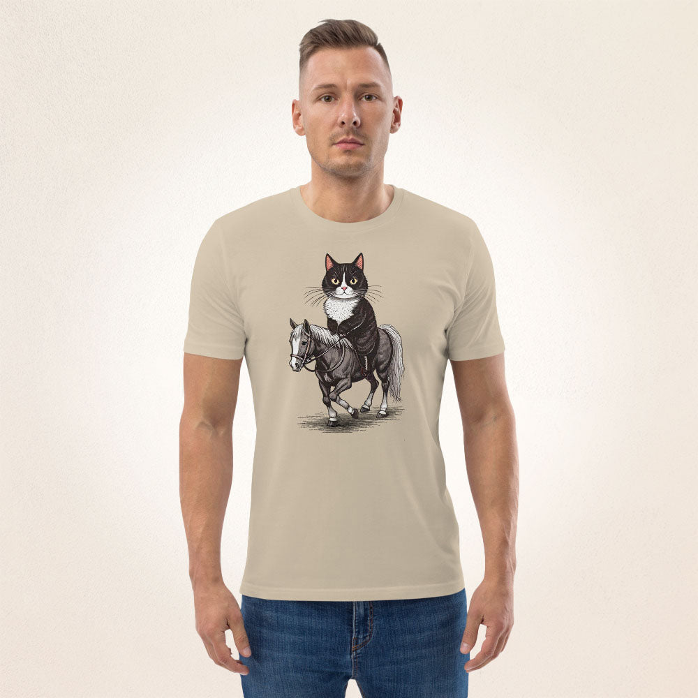 Cat Riding Horse | organic cotton t-shirt - Gorma & Friends