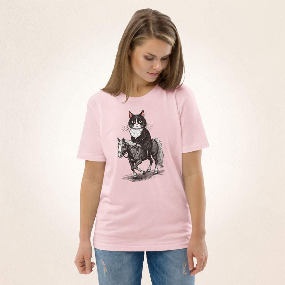 Cat Riding Horse | organic cotton t-shirt - Gorma & Friends