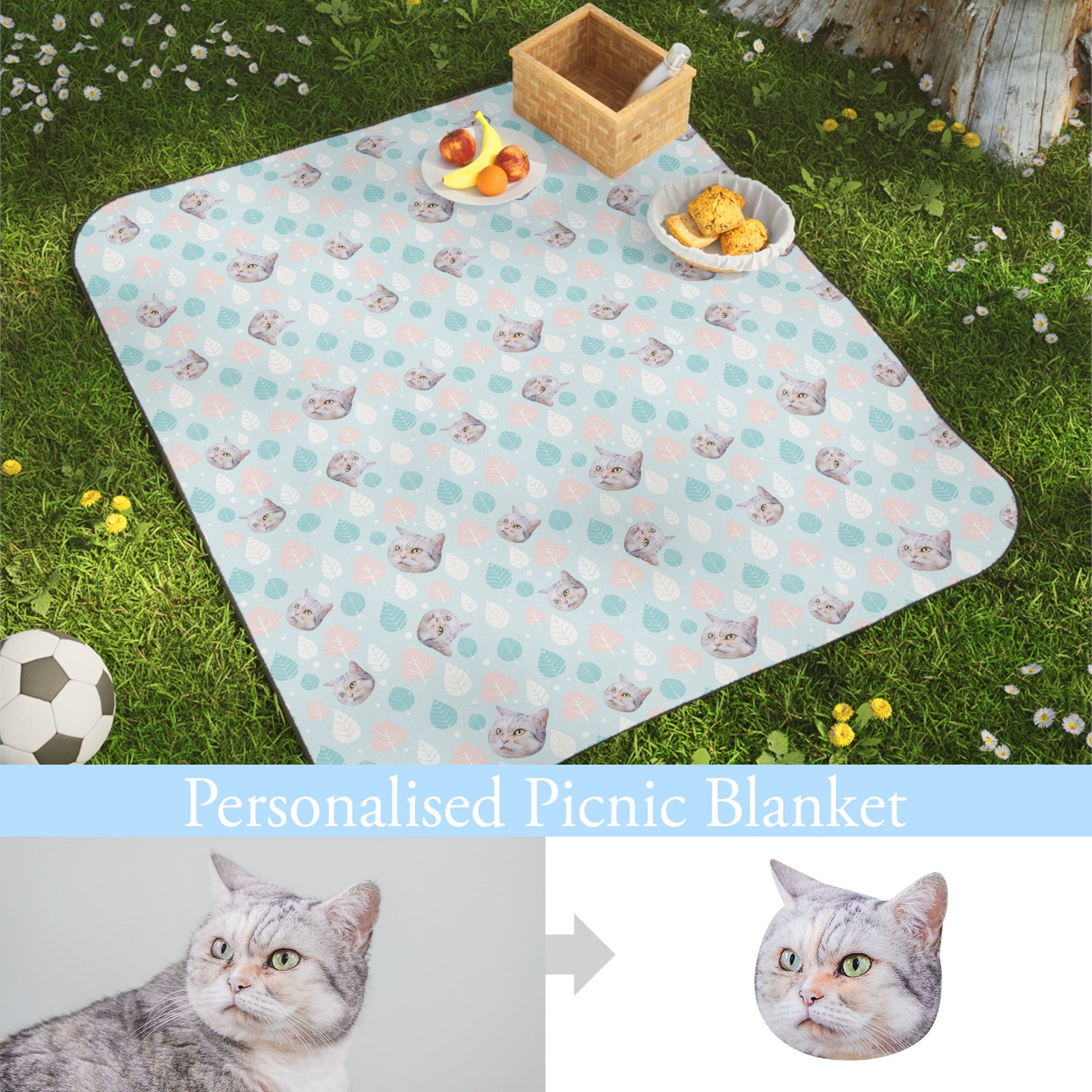 Customized Picnic Blanket for Cat Lovers - Winter Color | 個人化寵物野餐塾(冬色) - Gorma & Friends