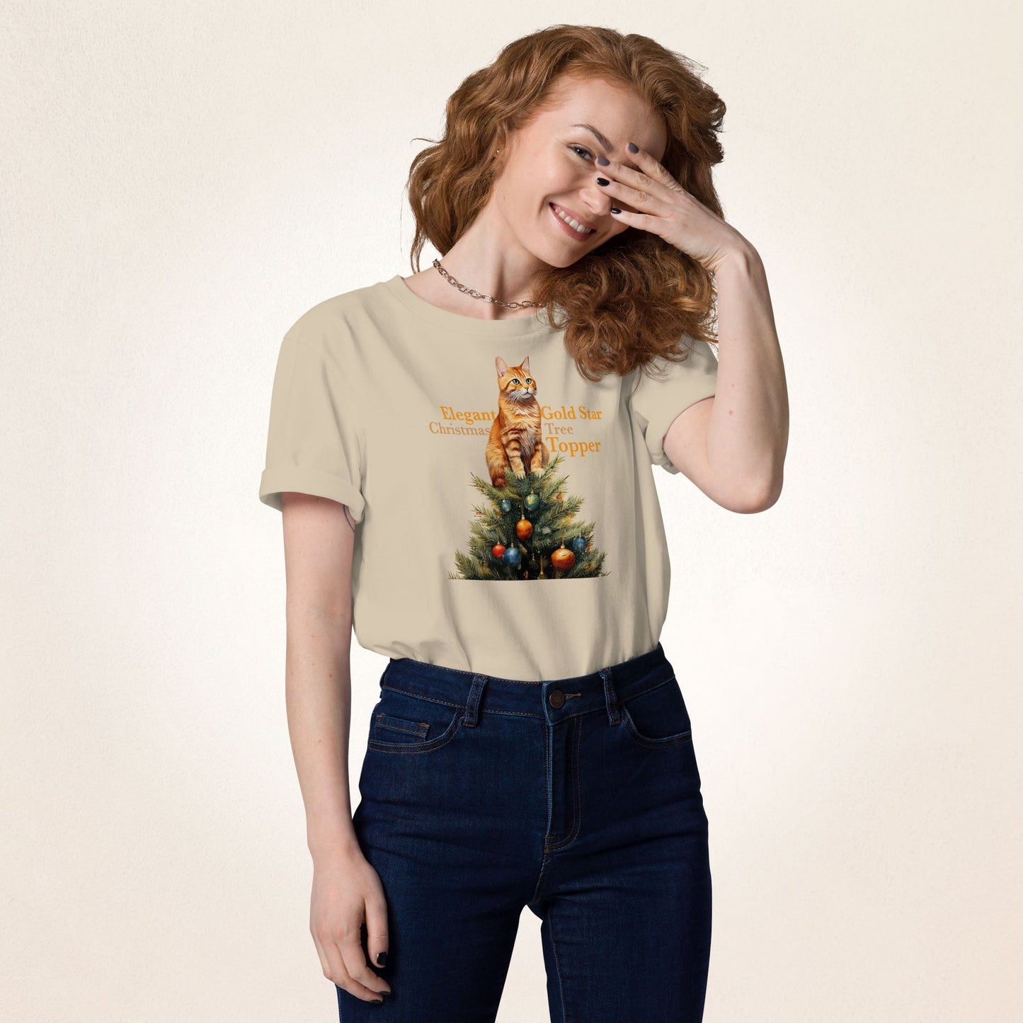 Elegant Gold Star Christmas Tree Topper | organic cotton t-shirt - Gorma & Friends