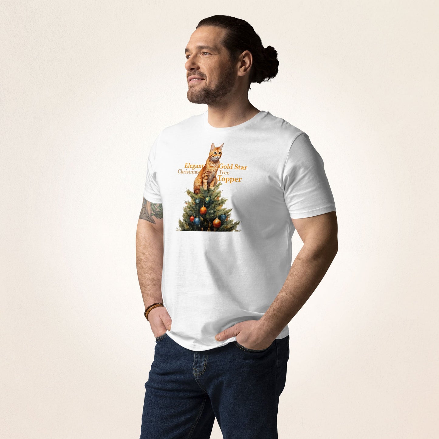 Elegant Gold Star Christmas Tree Topper | organic cotton t-shirt - Gorma & Friends