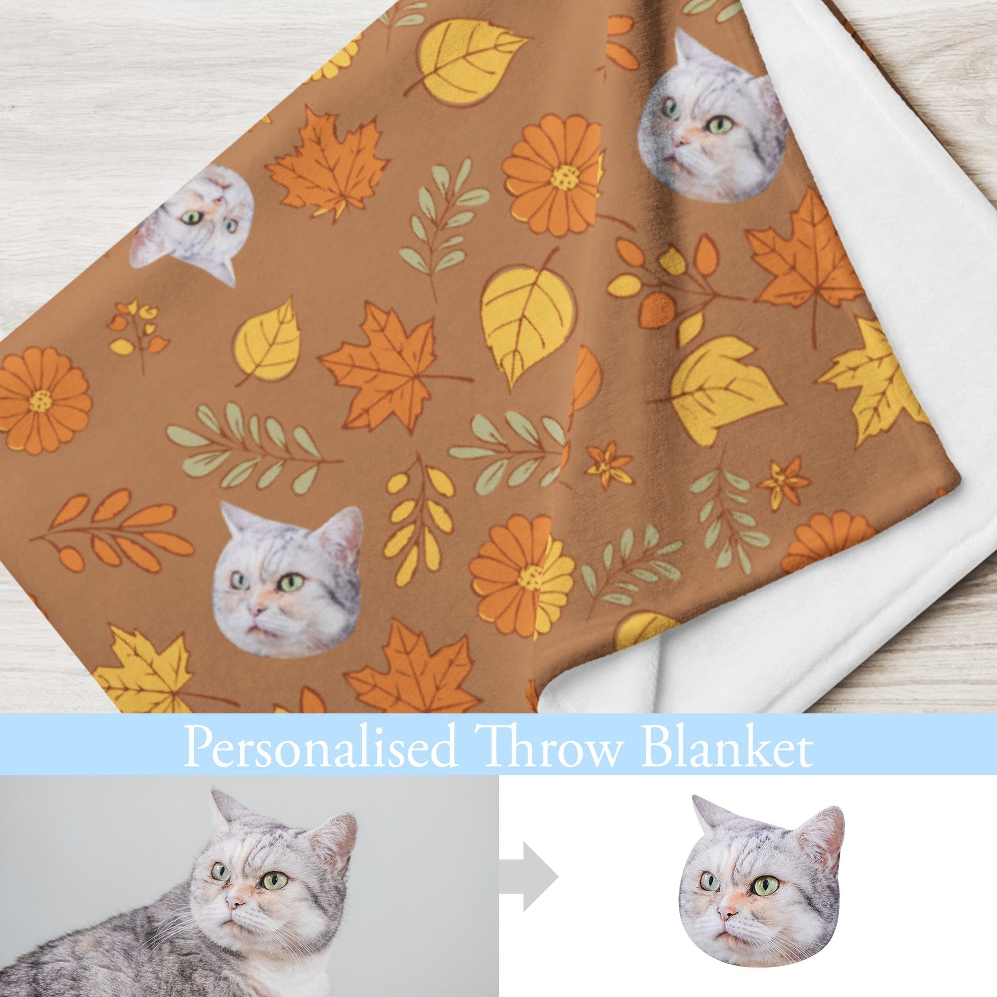 Furry Friend Blanket: Customized Pet Portrait - Autumn Color | 個人化寵物毛氈(秋色) - Gorma & Friends