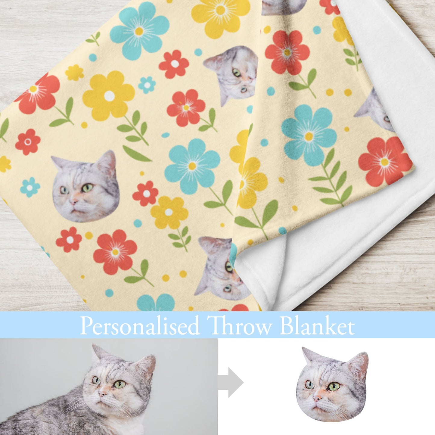 Furry Friend Blanket: Customized Pet Portrait - Summer Color | 個人化寵物毛氈(夏色) - Gorma & Friends