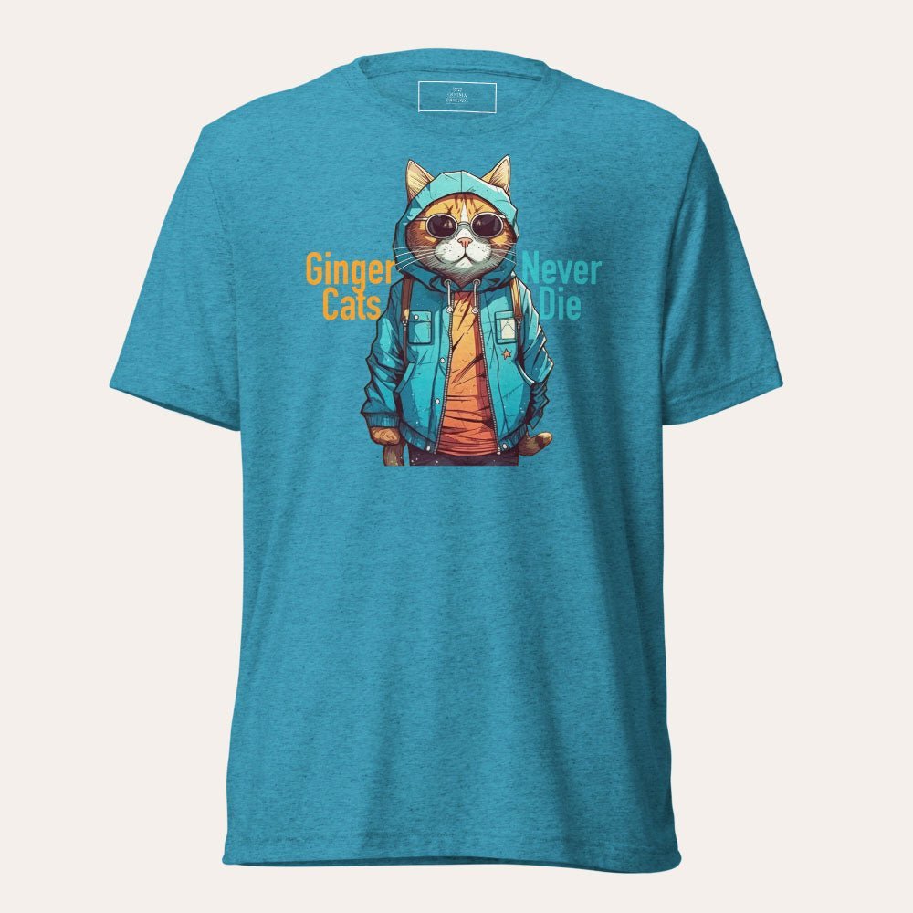 Ginger Cats Never Die | Unisex tri - blend t-shirt - Gorma & Friends