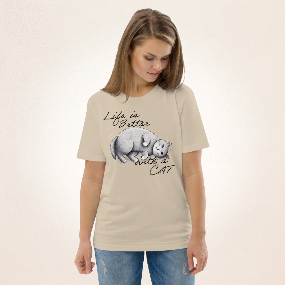 Life is Better with a Cat | organic cotton t-shirt - Gorma & Friends