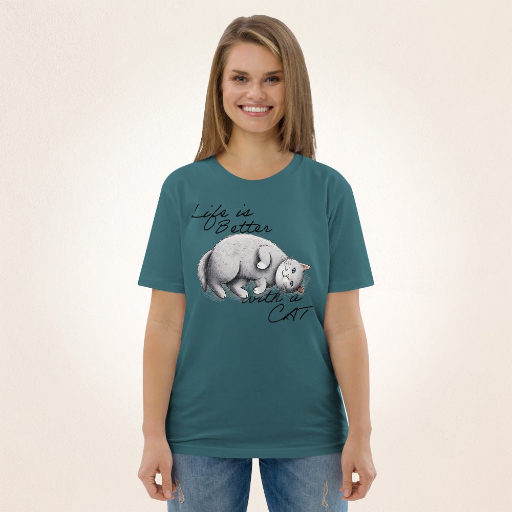 Life is Better with a Cat | organic cotton t-shirt - Gorma & Friends
