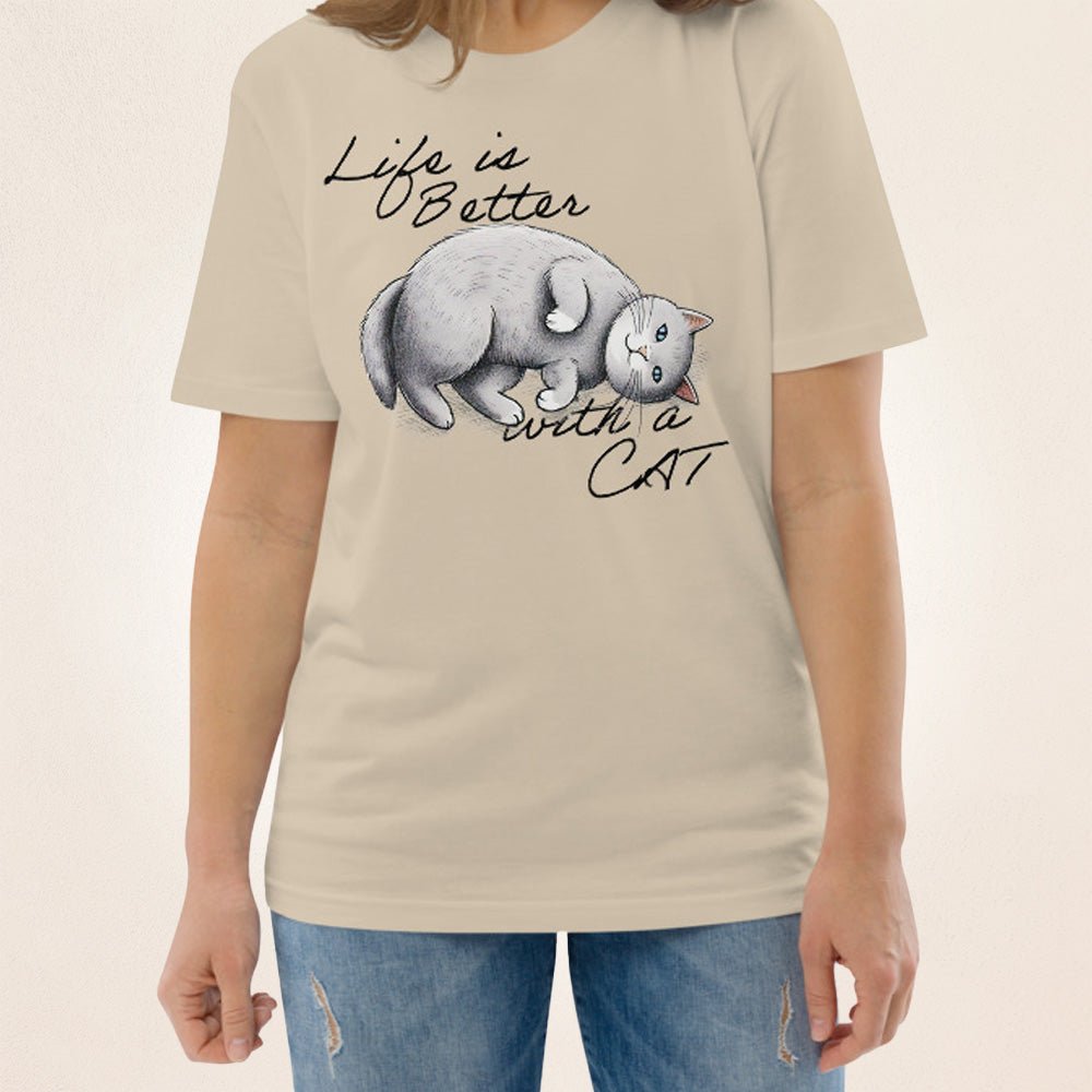 Life is Better with a Cat | organic cotton t-shirt - Gorma & Friends