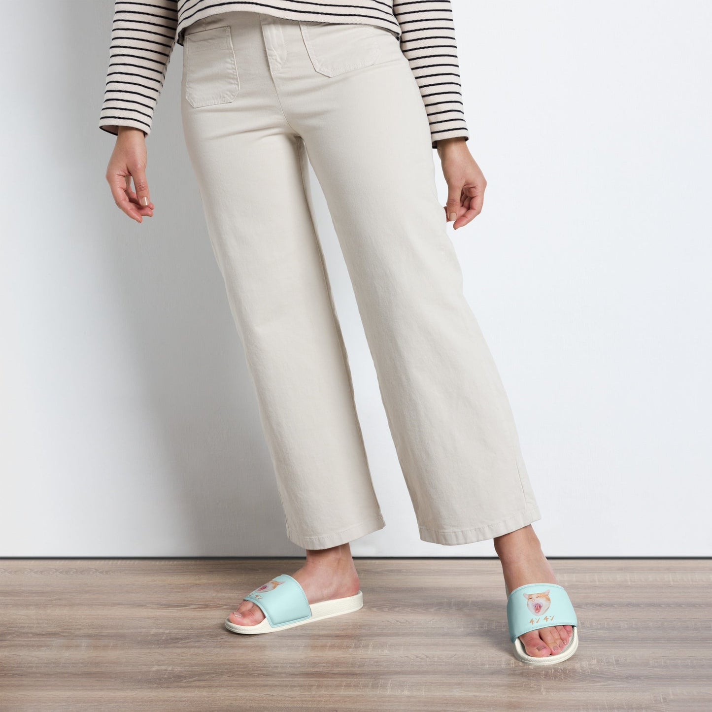 Personalised Slippers with Cat & Japanese Katakana - Gorma & Friends