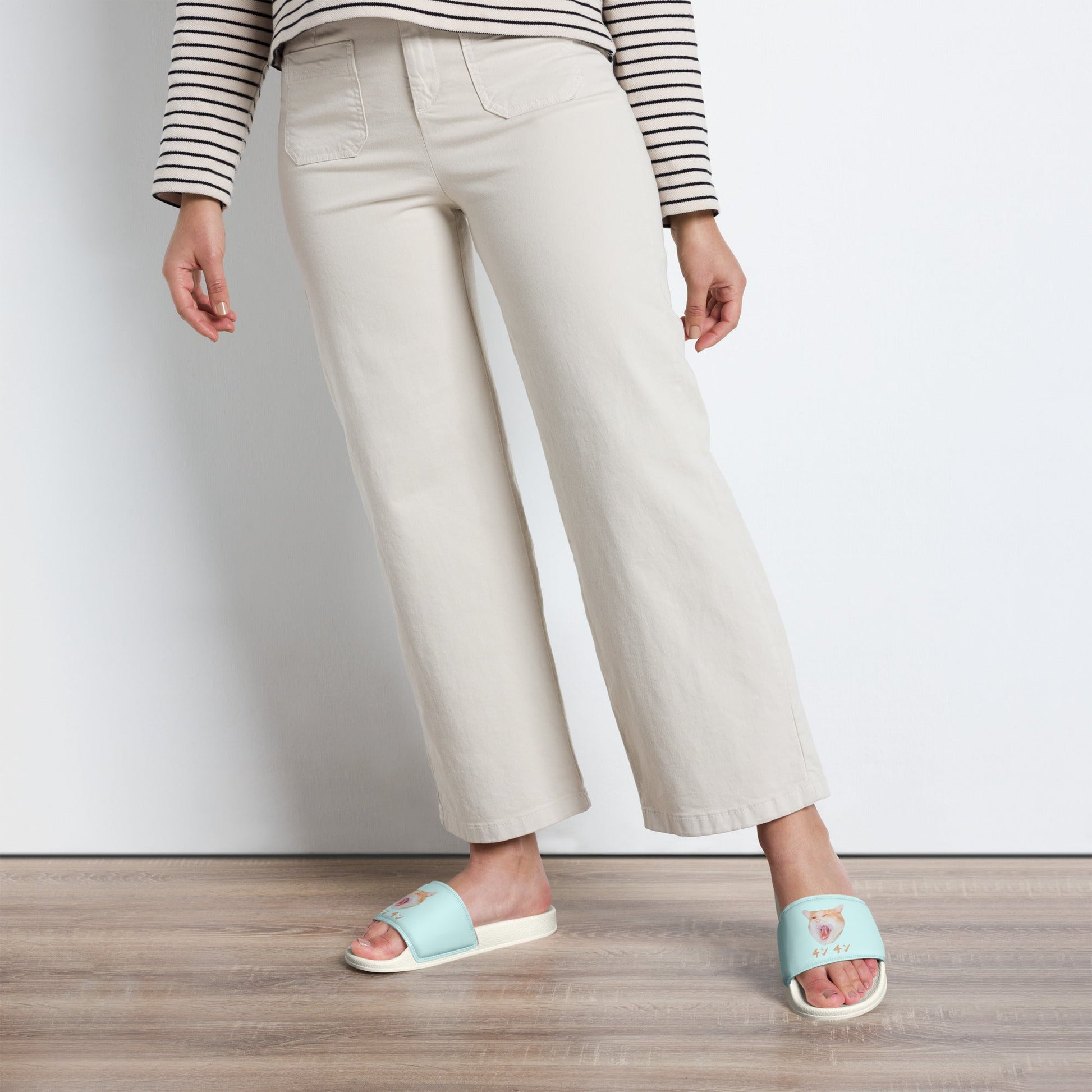 Personalised Slippers with Cat & Japanese Katakana - Gorma & Friends