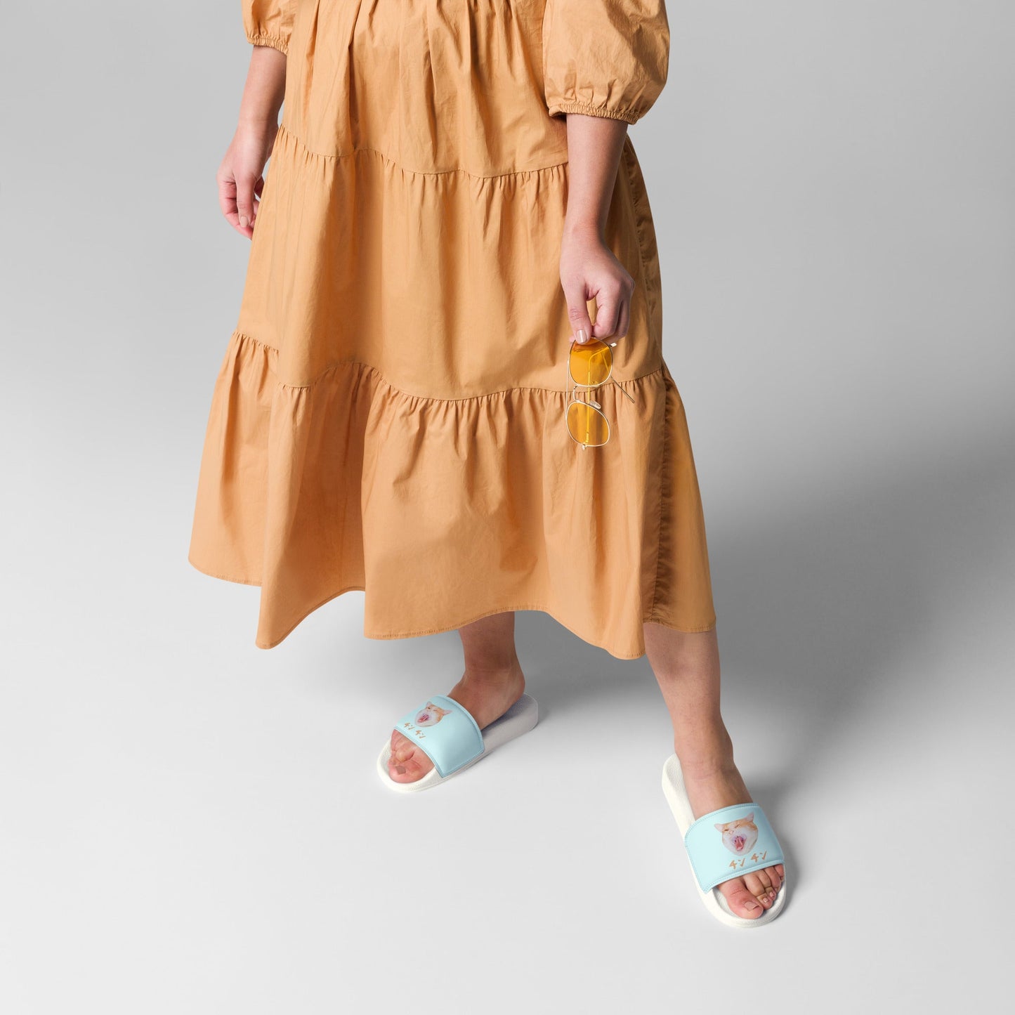 Personalised Slippers with Cat & Japanese Katakana - Gorma & Friends