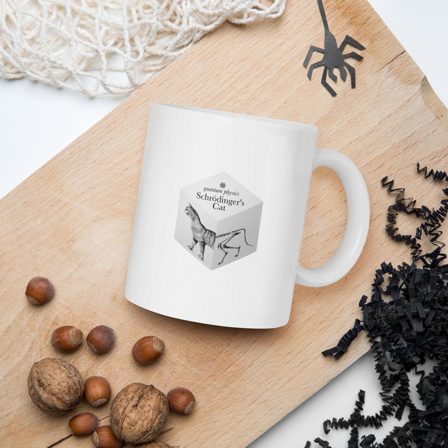 Schrödinger's Cat, for cat lovers + physicists | White glossy mug - Gorma & Friends