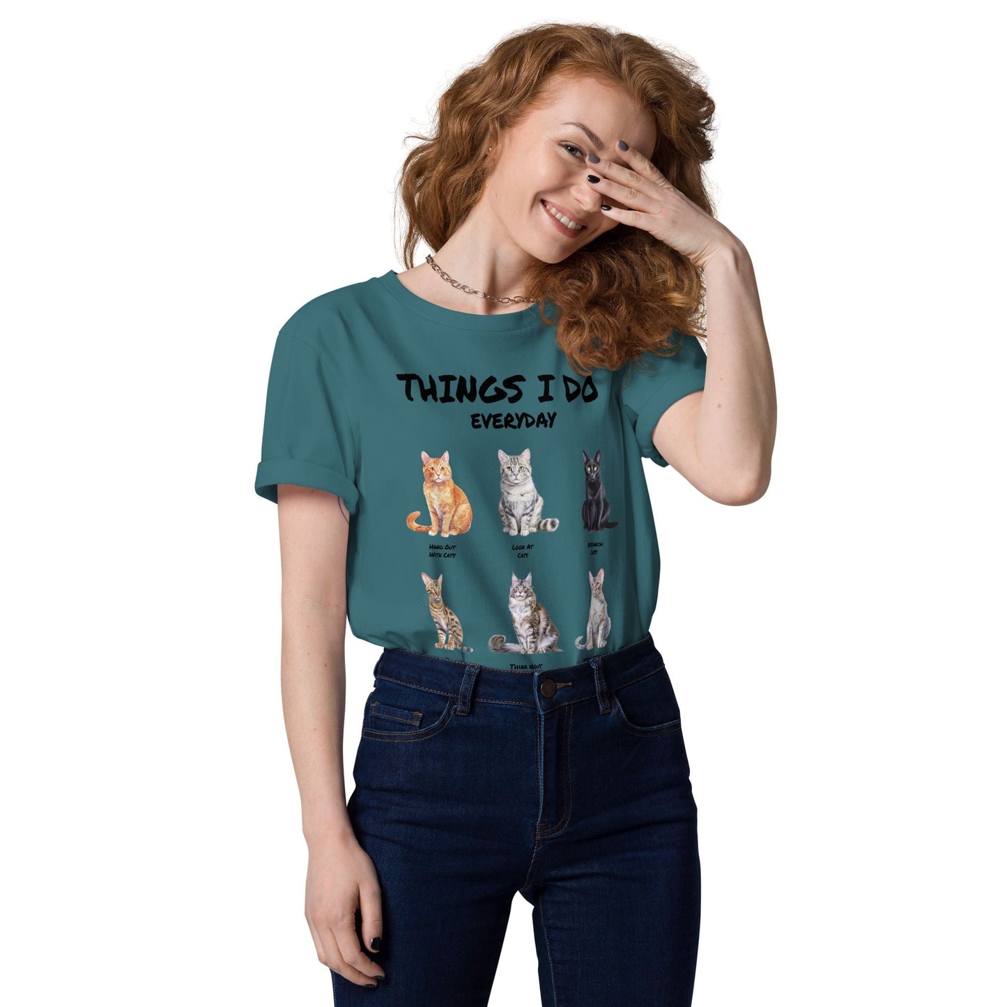 Things I Do Everyday (as a cat person) | Unisex organic cotton t-shirt - Gorma & Friends