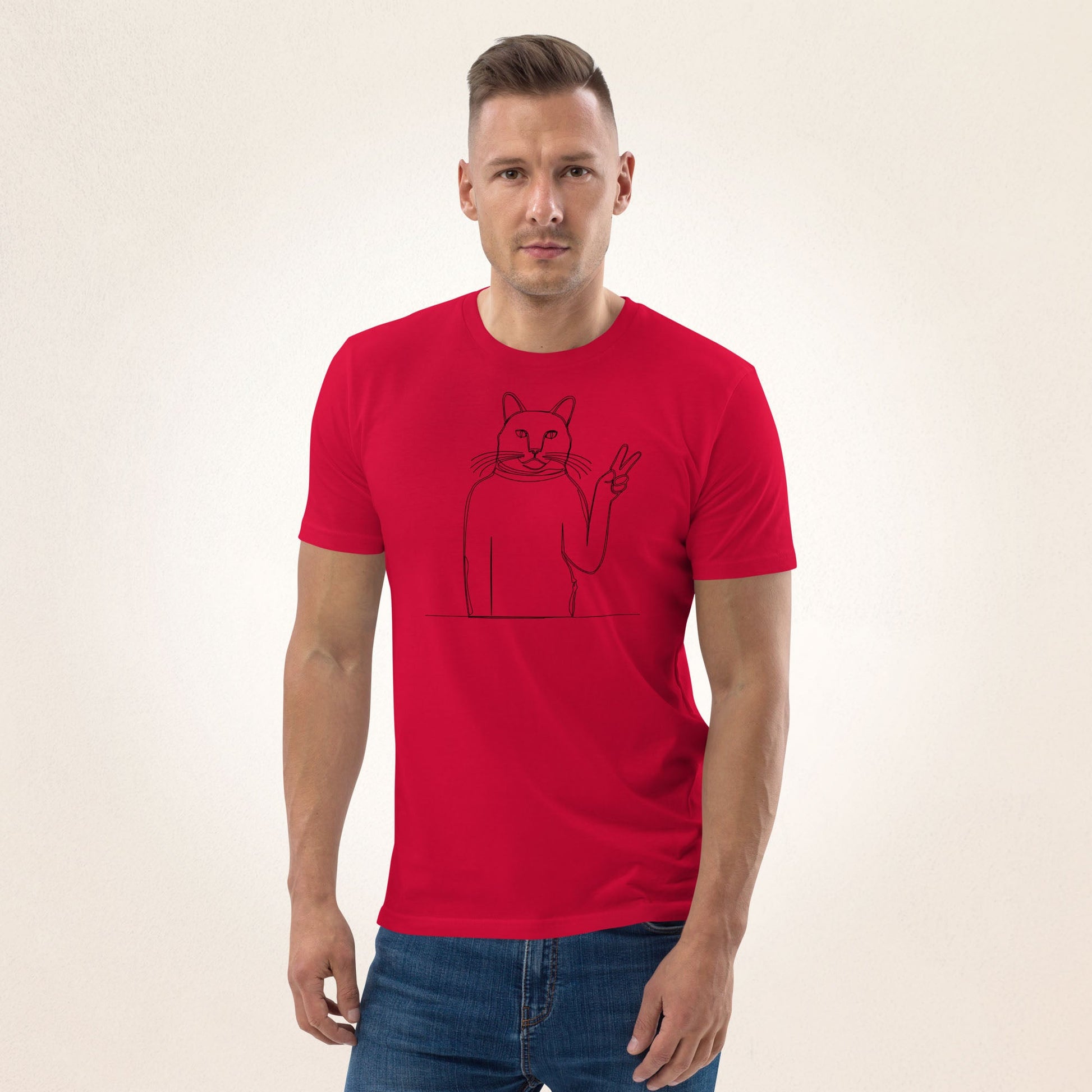 Ugly Cat Victory | organic cotton t-shirt - Gorma & Friends