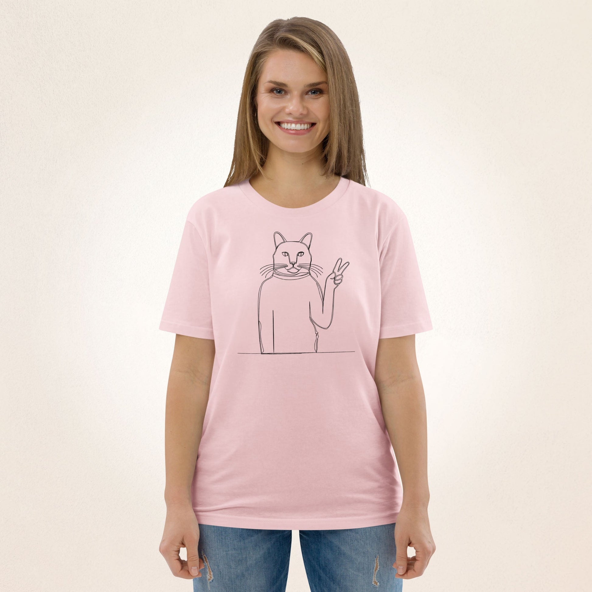 Ugly Cat Victory | organic cotton t-shirt - Gorma & Friends