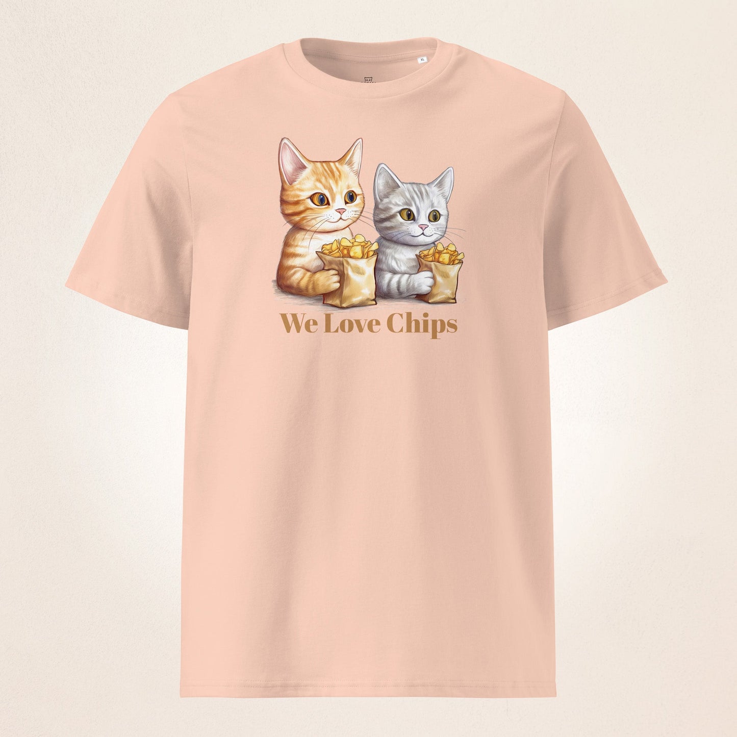 We Love Chips (and Cats) | Unisex organic cotton t-shirt - Gorma & Friends