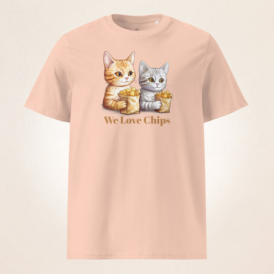 We Love Chips (and Cats) | Unisex organic cotton t-shirt - Gorma & Friends