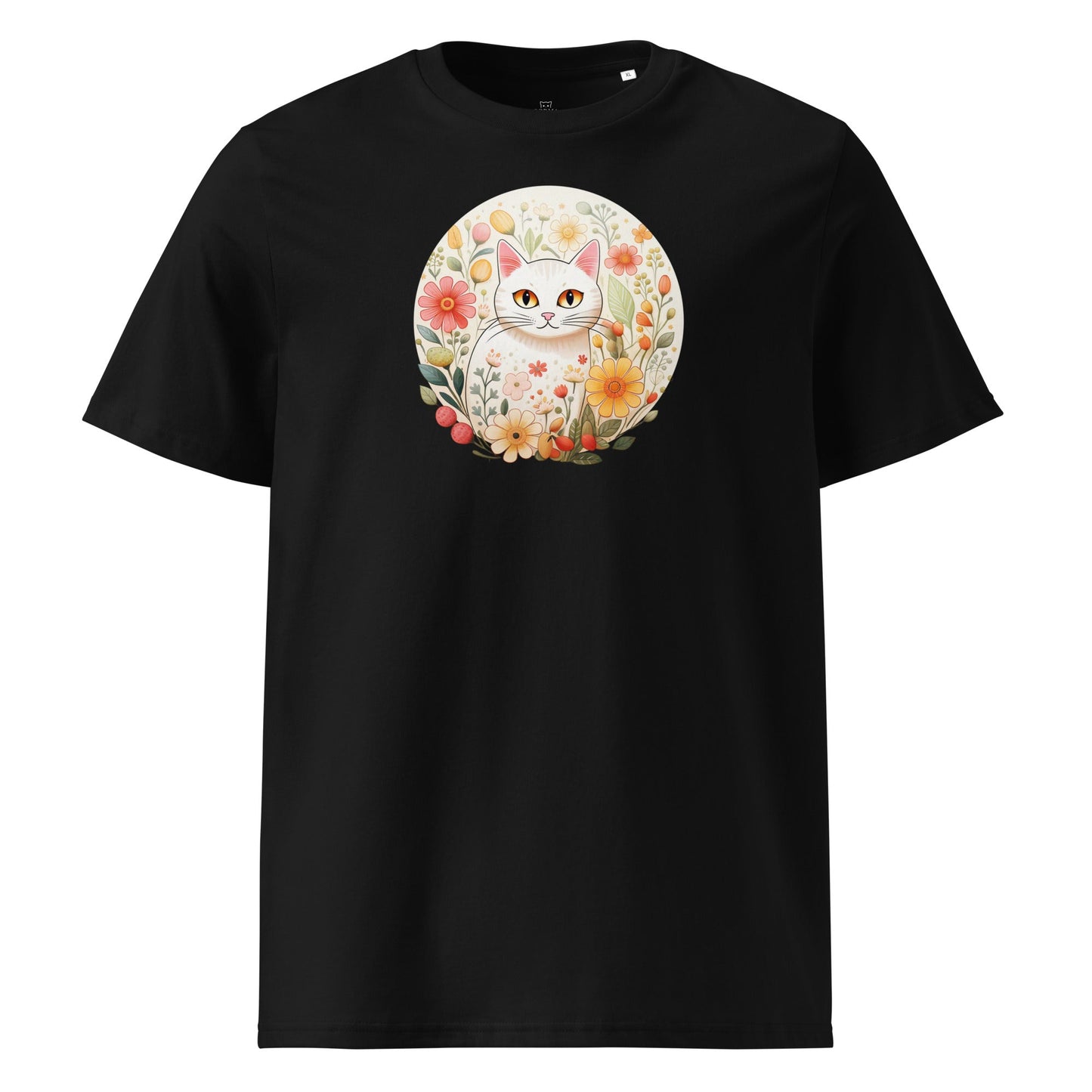White Cat in Spring | organic cotton t-shirt - Gorma & Friends
