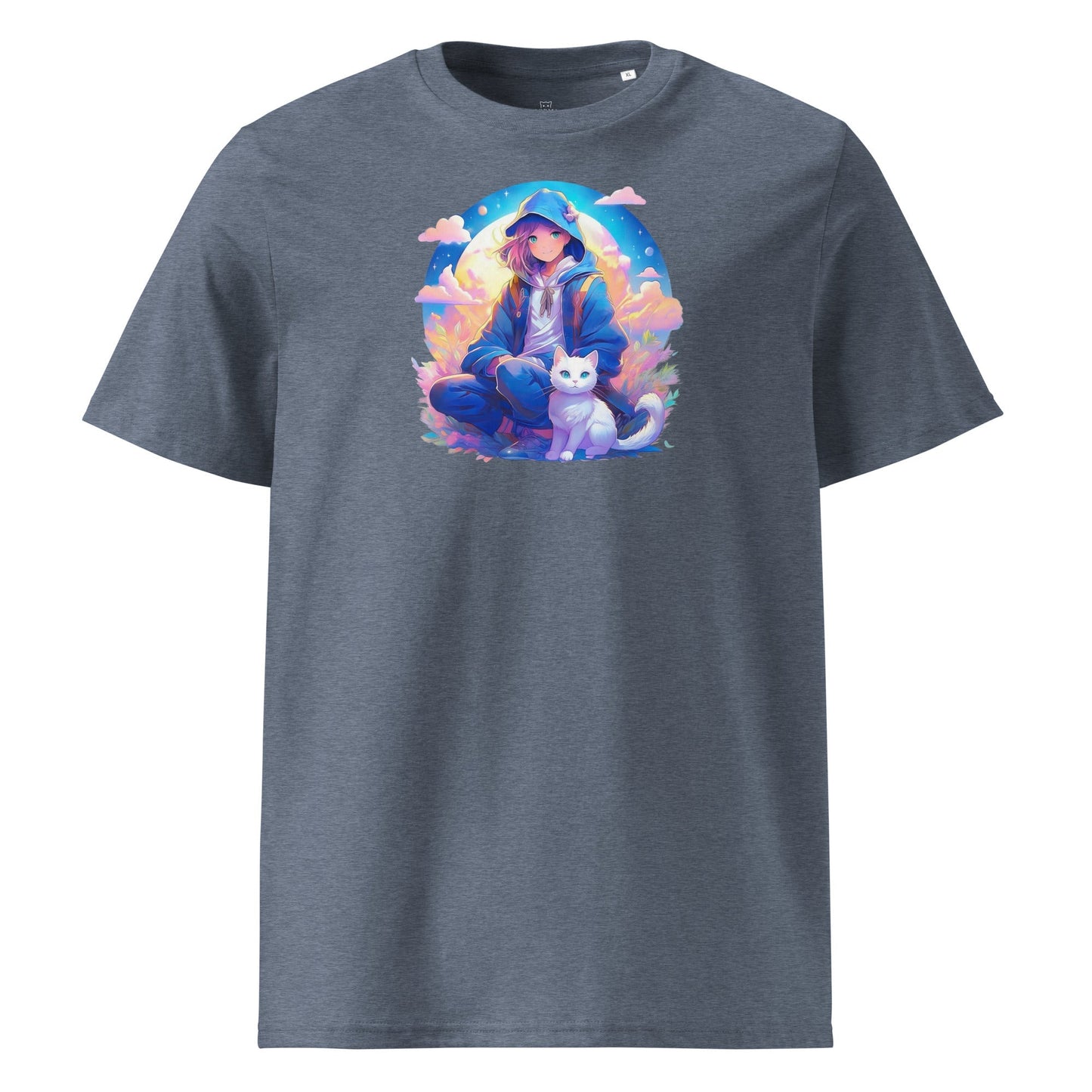 Young witch and White Cat | organic cotton t-shirt - Gorma & Friends