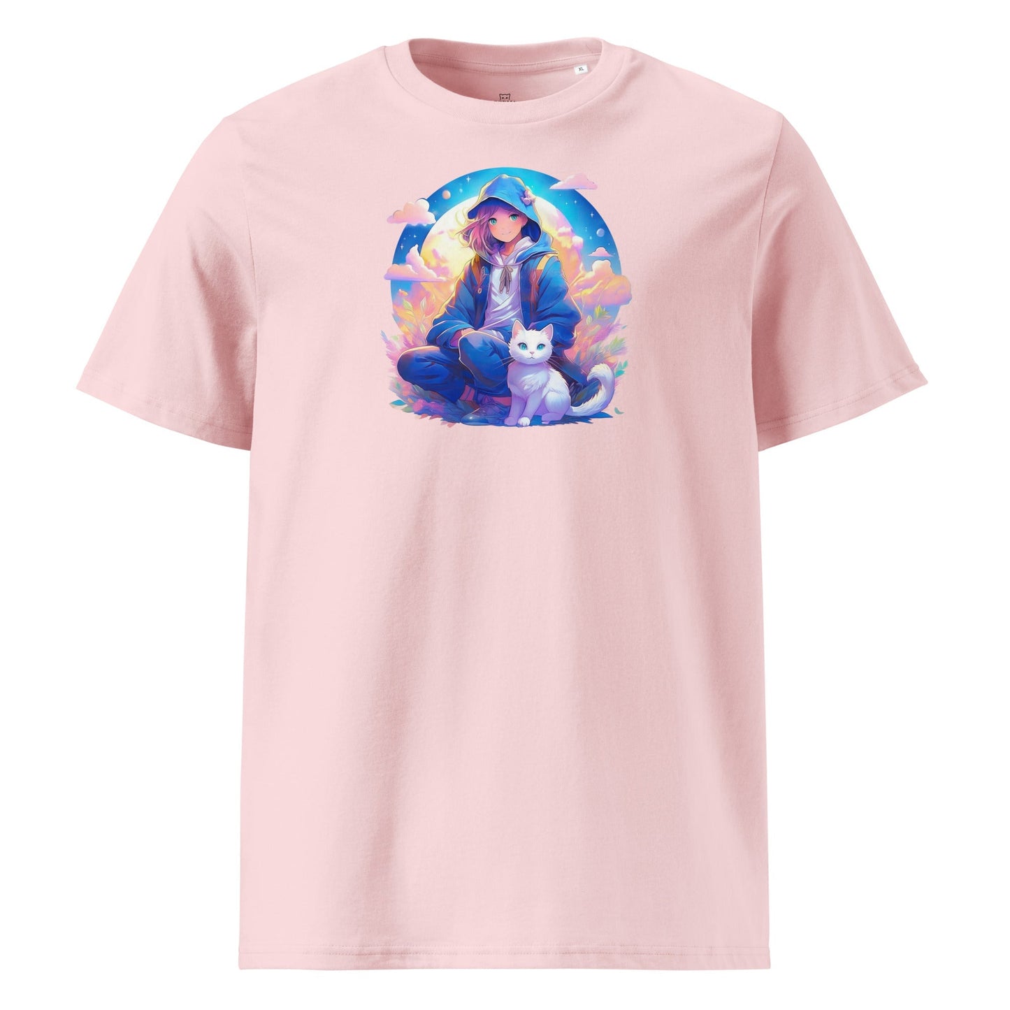 Young witch and White Cat | organic cotton t-shirt - Gorma & Friends