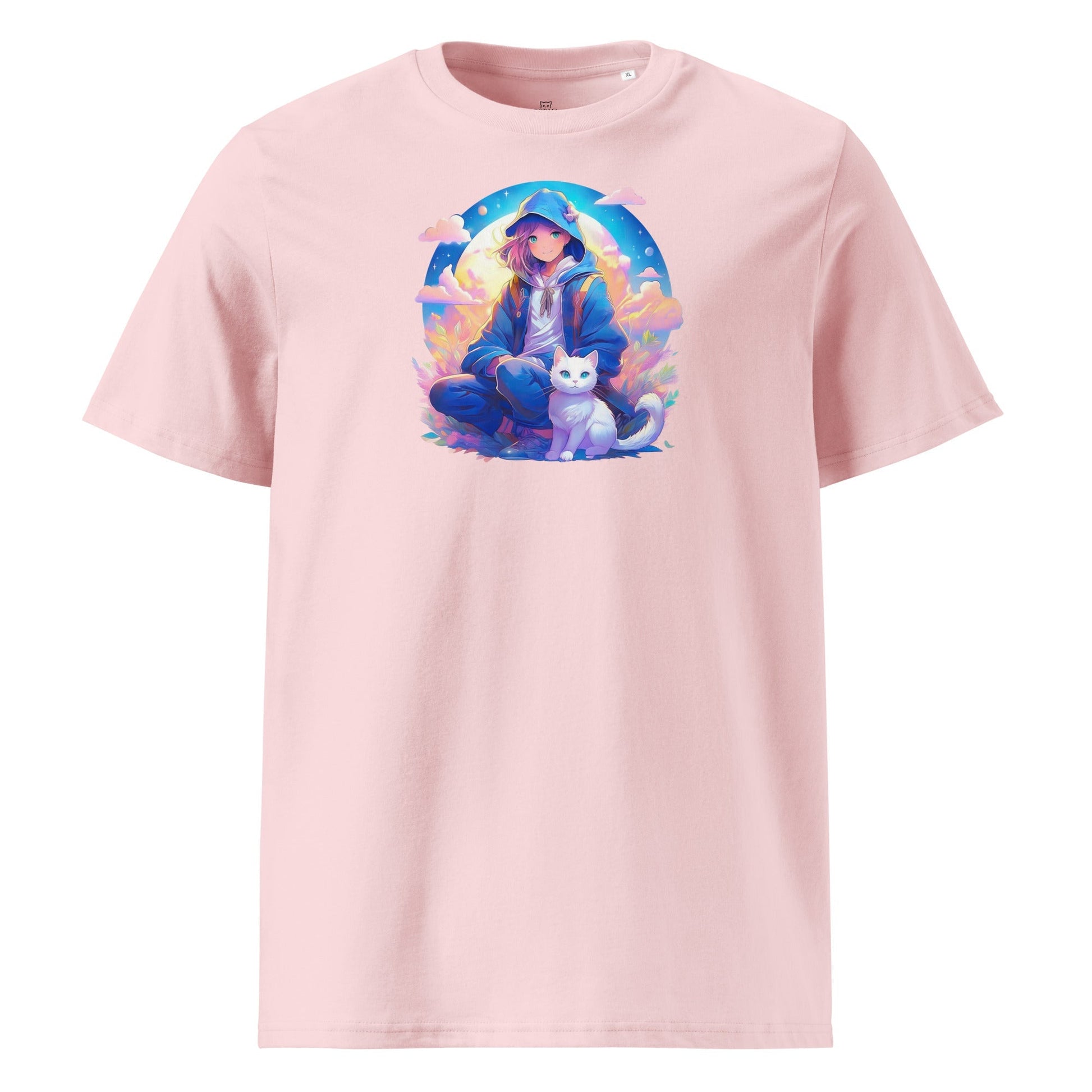 Young witch and White Cat | organic cotton t-shirt - Gorma & Friends