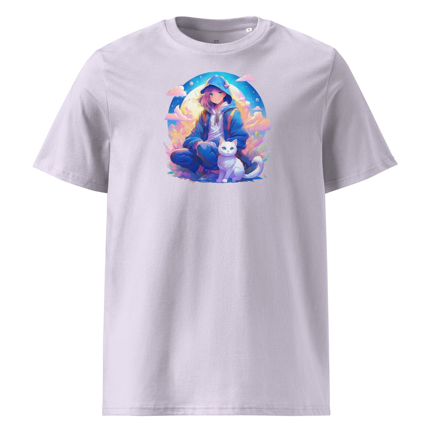 Young witch and White Cat | organic cotton t-shirt - Gorma & Friends