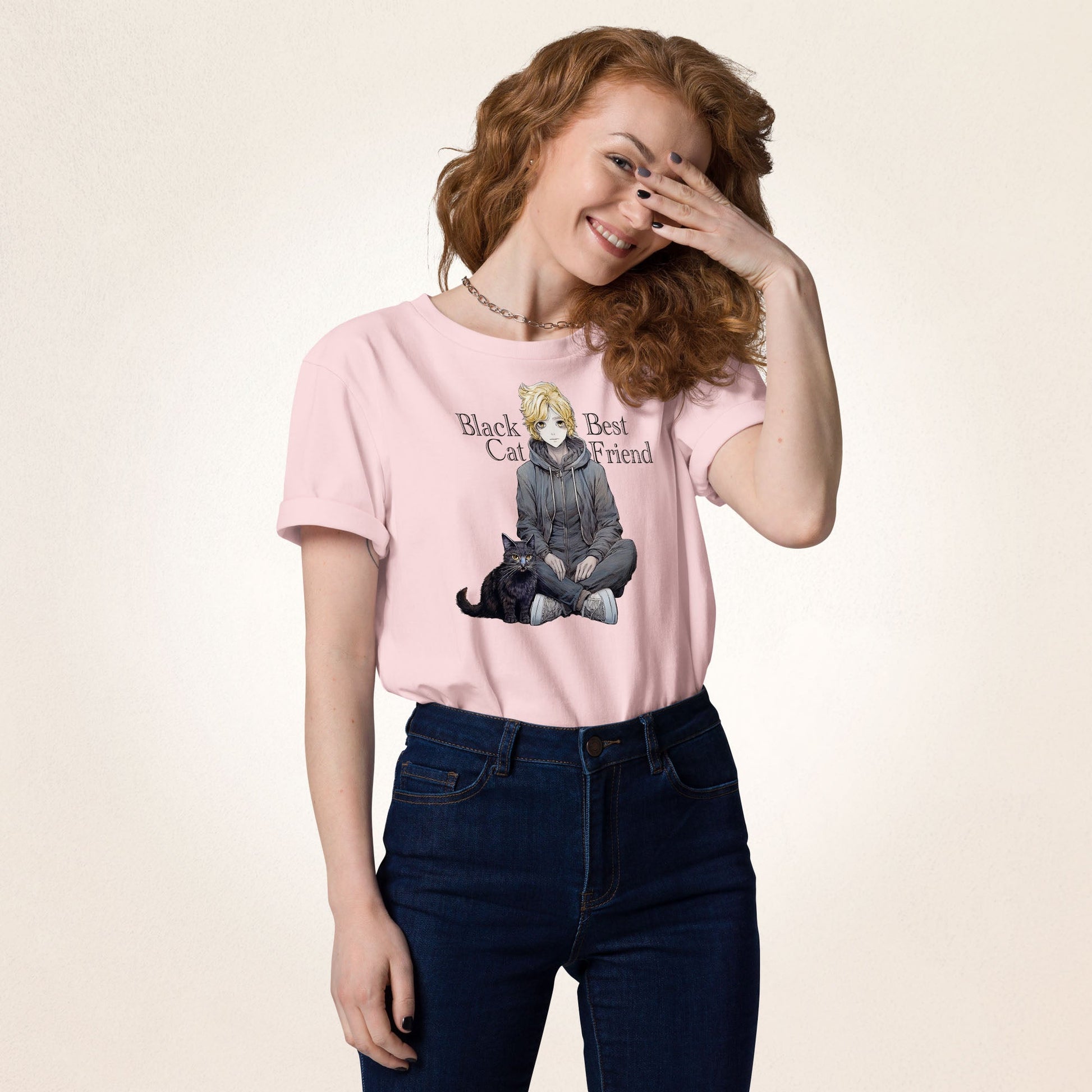 Black Cat Best Friend | organic cotton t-shirt - Gorma & Friends