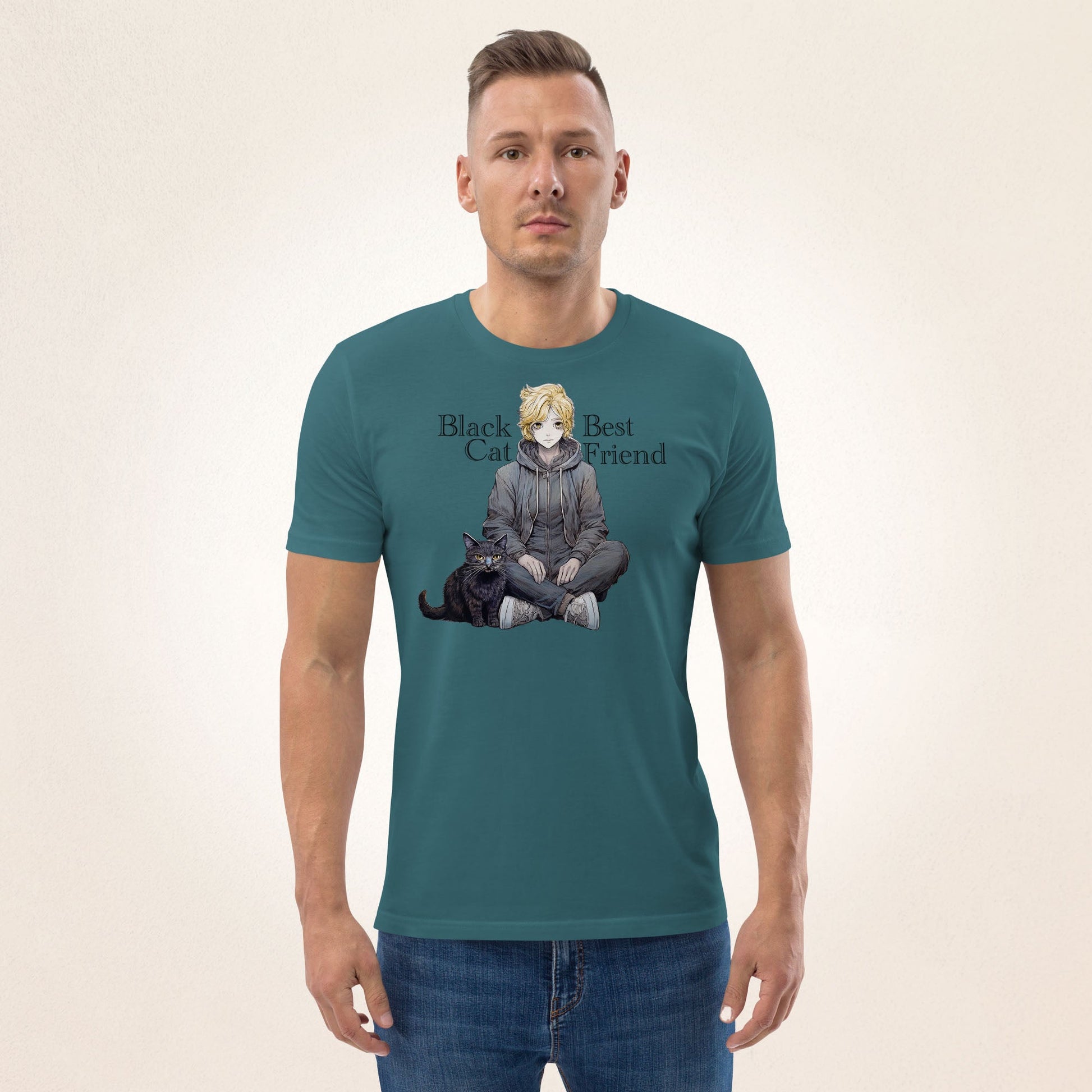 Black Cat Best Friend | organic cotton t-shirt - Gorma & Friends
