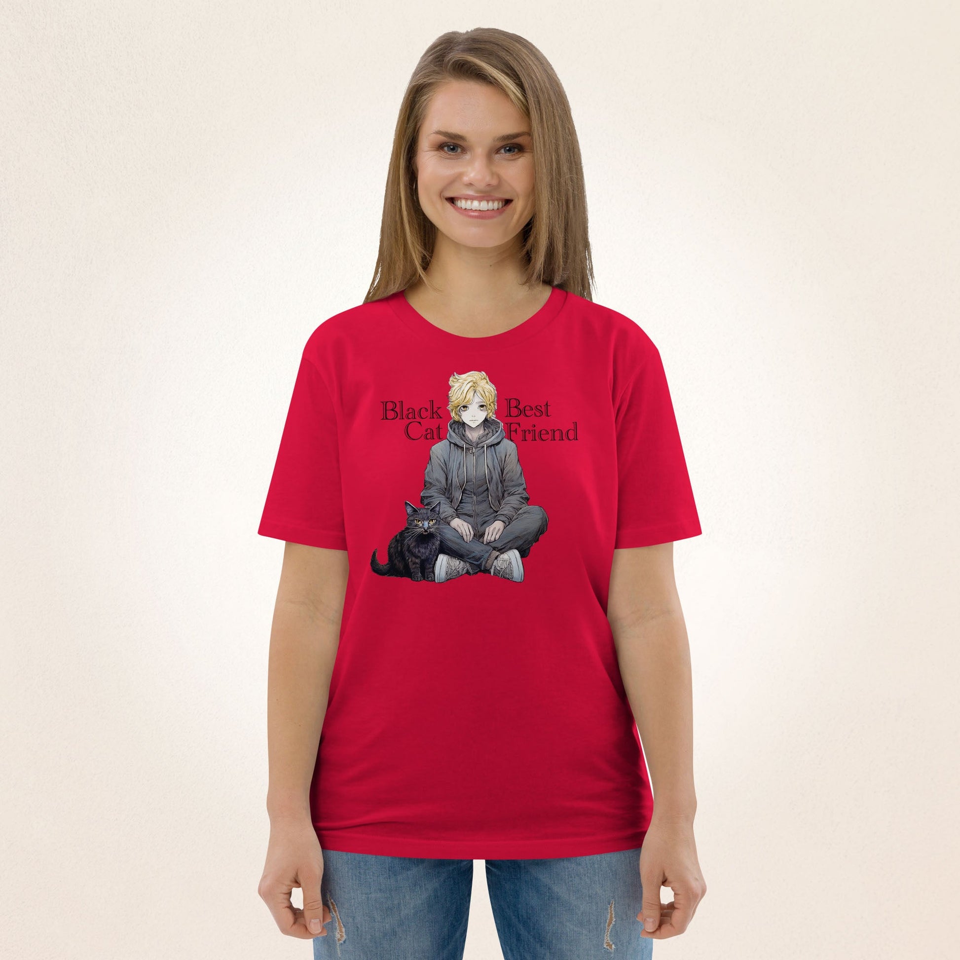 Black Cat Best Friend | organic cotton t-shirt - Gorma & Friends