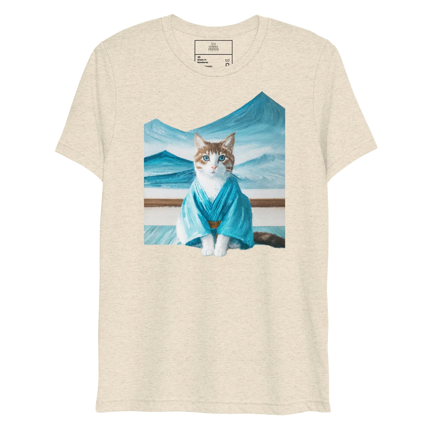 Cat in Kimono and Onsen 和服の猫 と 湯 | Unisex tri - blend t-shirt - Gorma & Friends
