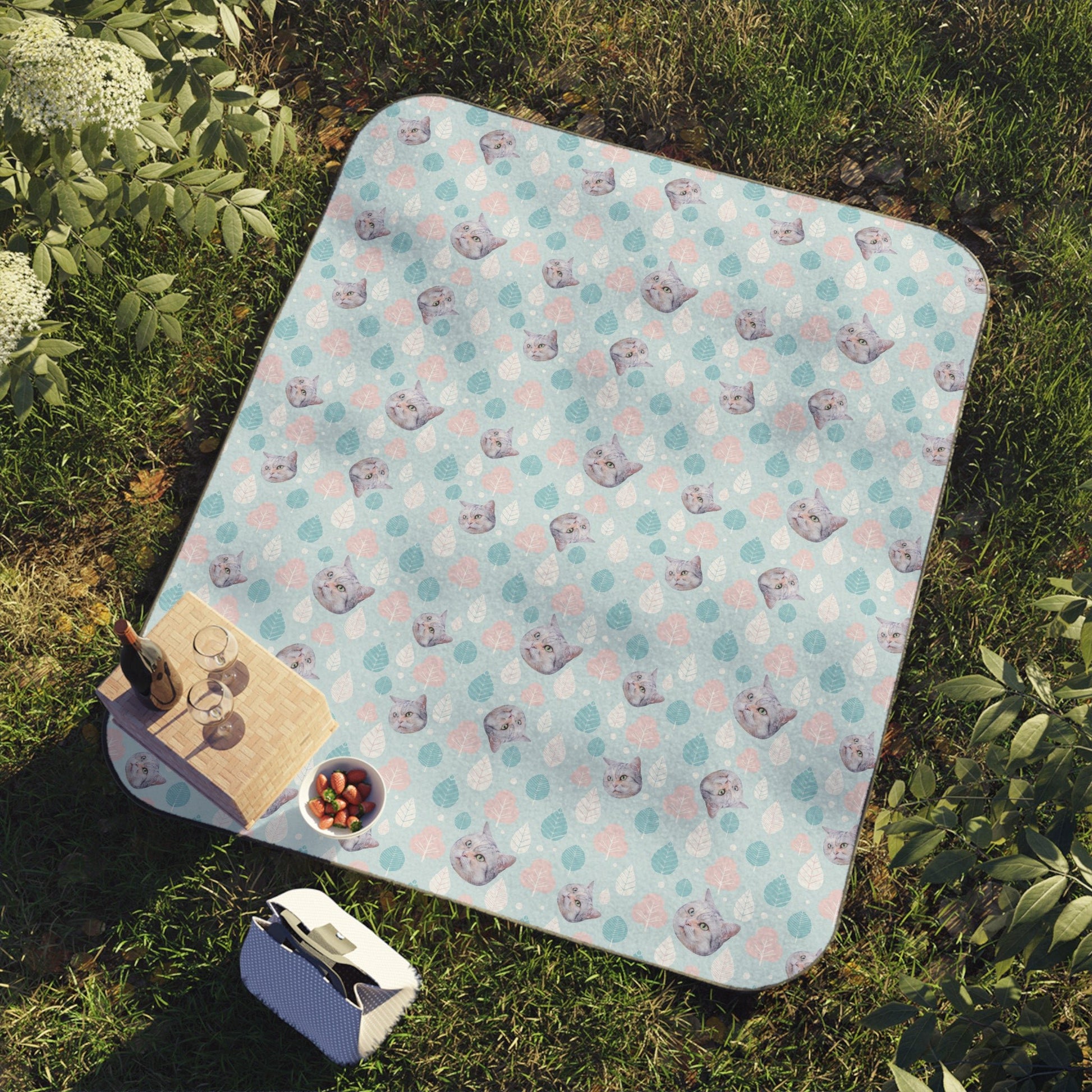 Customized Picnic Blanket for Cat Lovers - Winter Color | 個人化寵物野餐塾（冬色） - Gorma & Friends