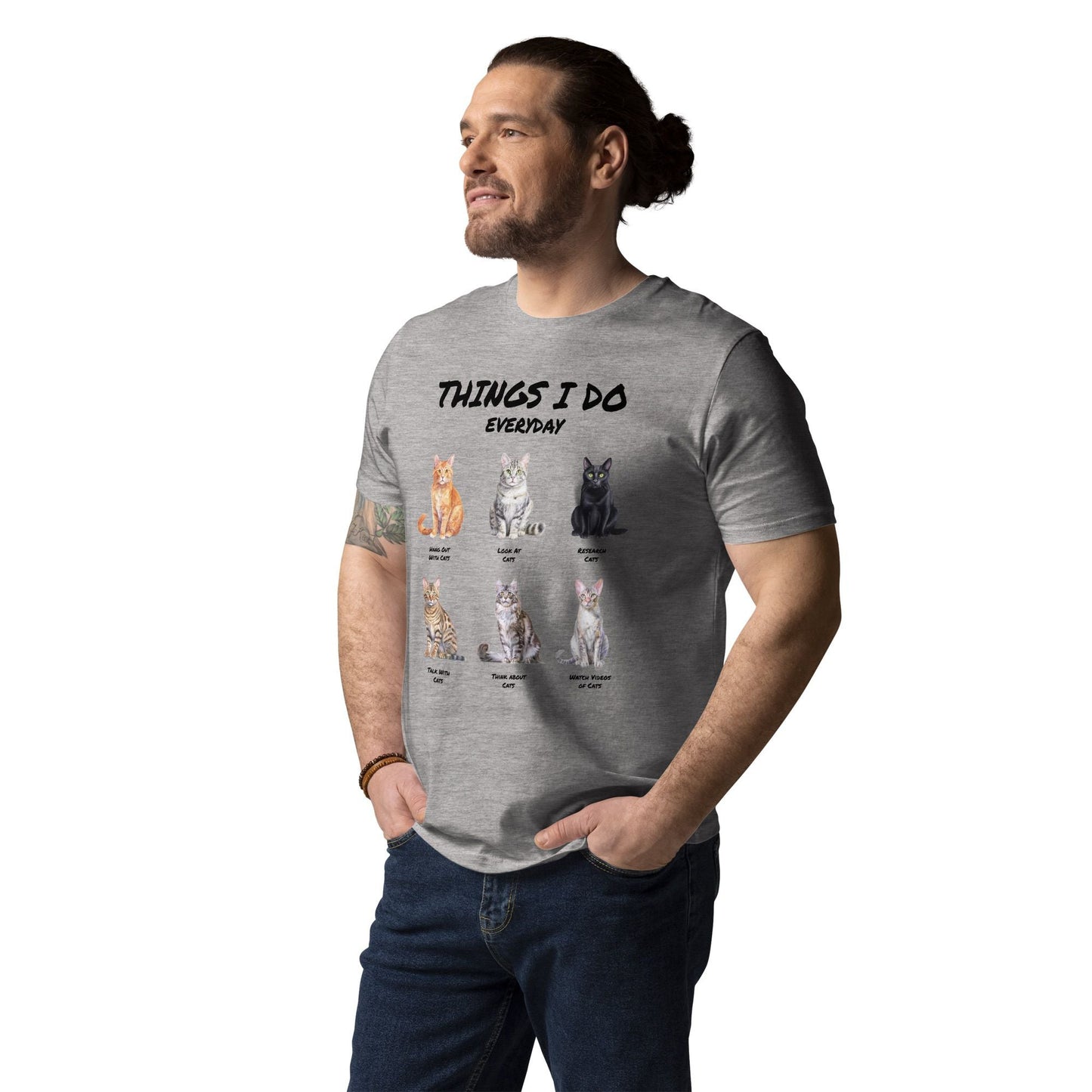 Things I Do Everyday (as a cat person) | Unisex organic cotton t-shirt - Gorma & Friends