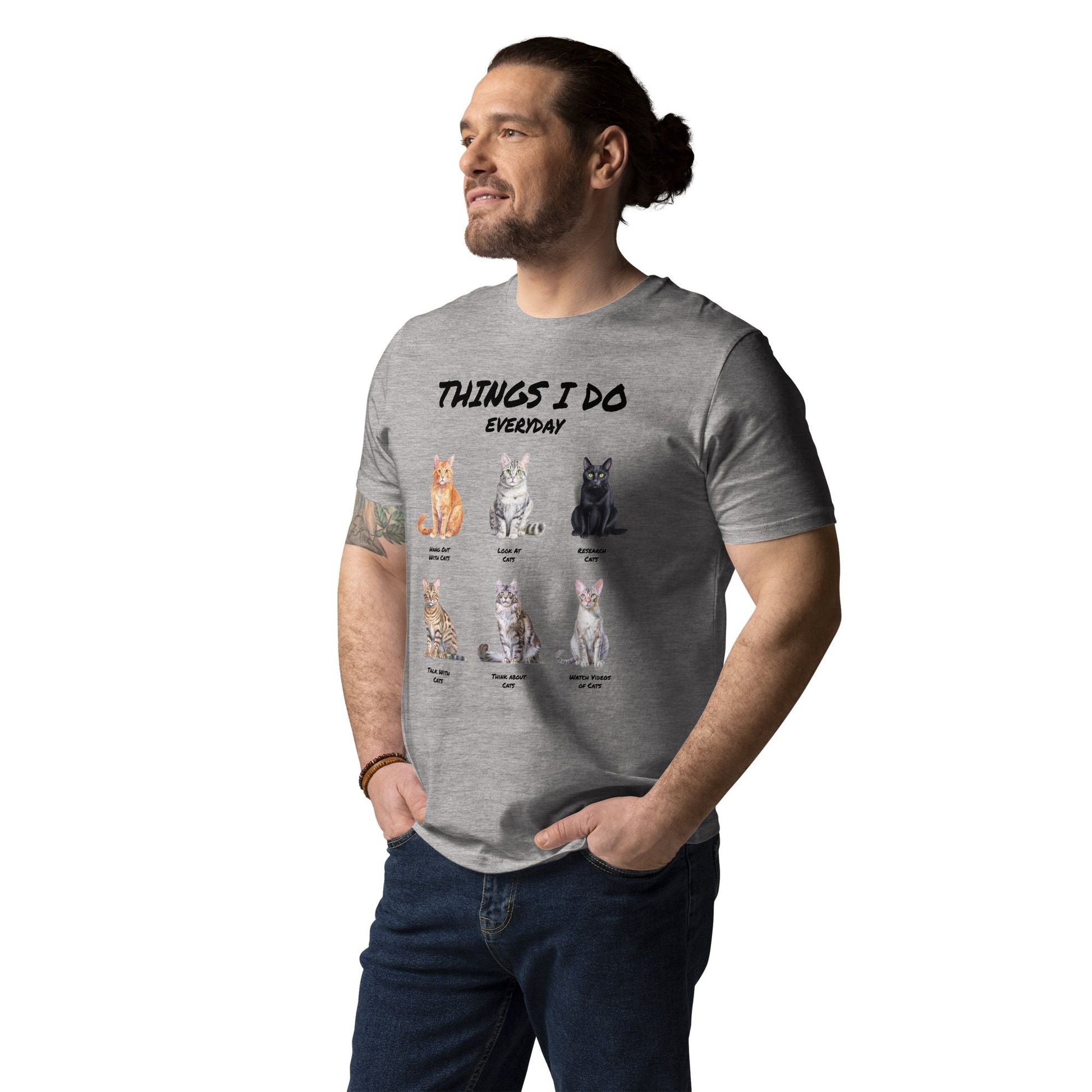 Things I Do Everyday (as a cat person) | Unisex organic cotton t-shirt - Gorma & Friends