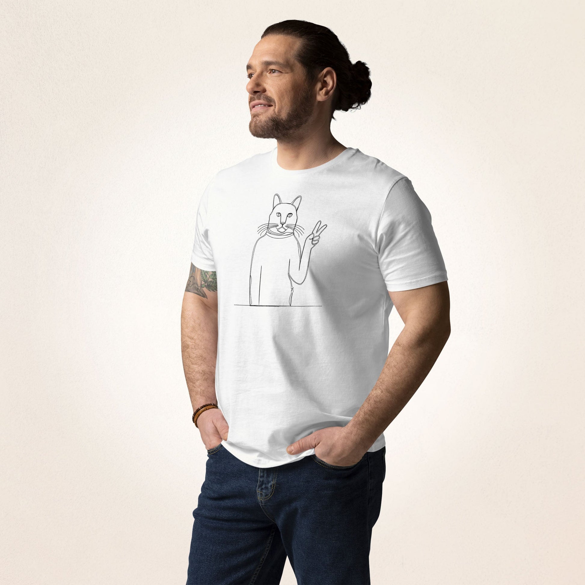Ugly Cat Victory | organic cotton t-shirt - Gorma & Friends